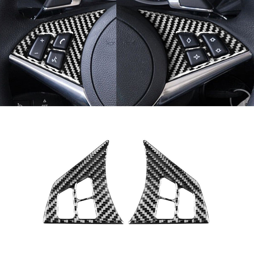 for BMW 6 Series E63 E64 04-10 Carbon Fiber Car Steering Wheel Panel Cover Trim