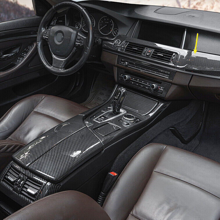 ABS Carbon Fiber Center Console Dashboard Strip Trim for BMW 5 Series M5 2011-16