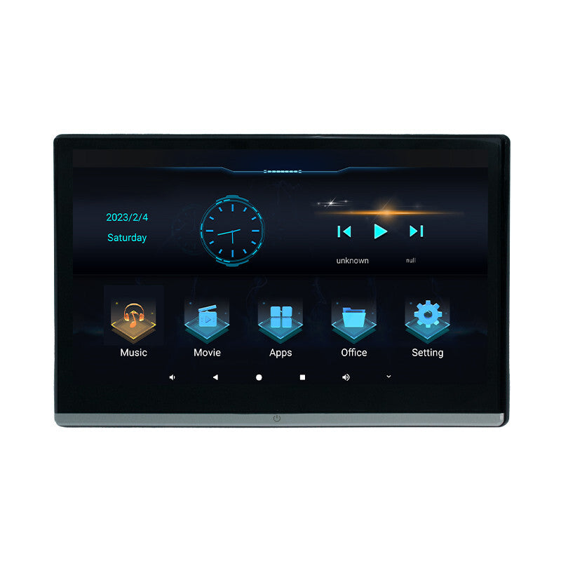 1x Car 4G+64G Headrest Monitor Touch Screen Speaker Multimedia Player Android 11