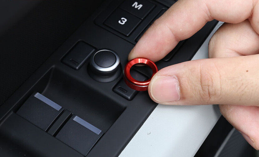 for Land Rover for Defender 2020-2023 Red Aluminum Rearview Mirror Adjust Knob Ring
