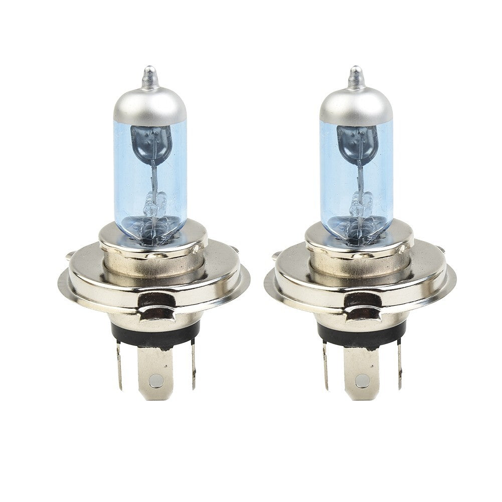 2x H4 100W 4500K Car Xenon Gas Halogen Headlight Headlamp Lamp Bulbs Blue Shell