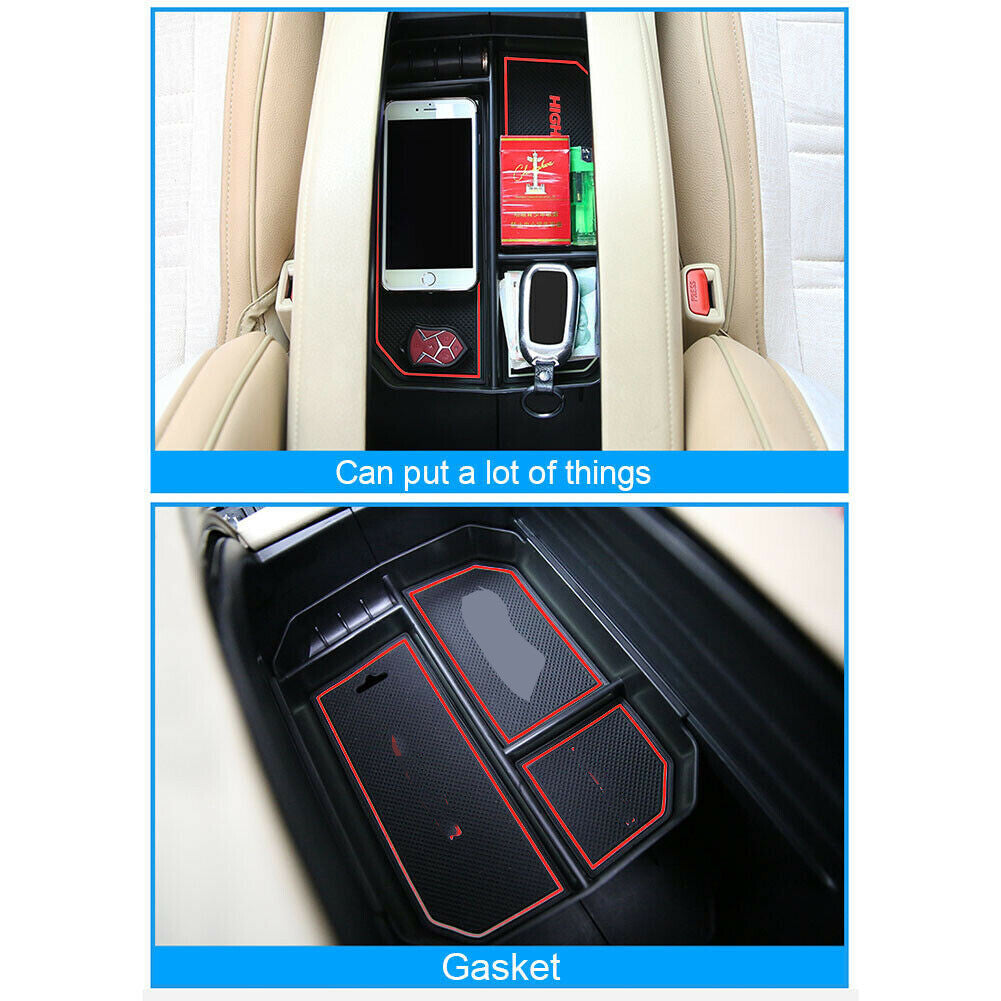 Car Inner Center Console Tray Armrest Storage Box for Toyota Highlander 2014-19