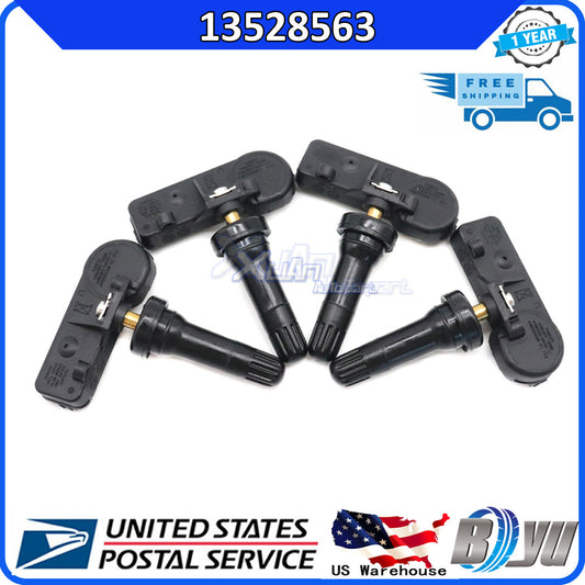 4x 13528563 Tire Pressure Sensors (TPMS) for Silverado for Sierra 1500 for Yukon XL (18-23-)