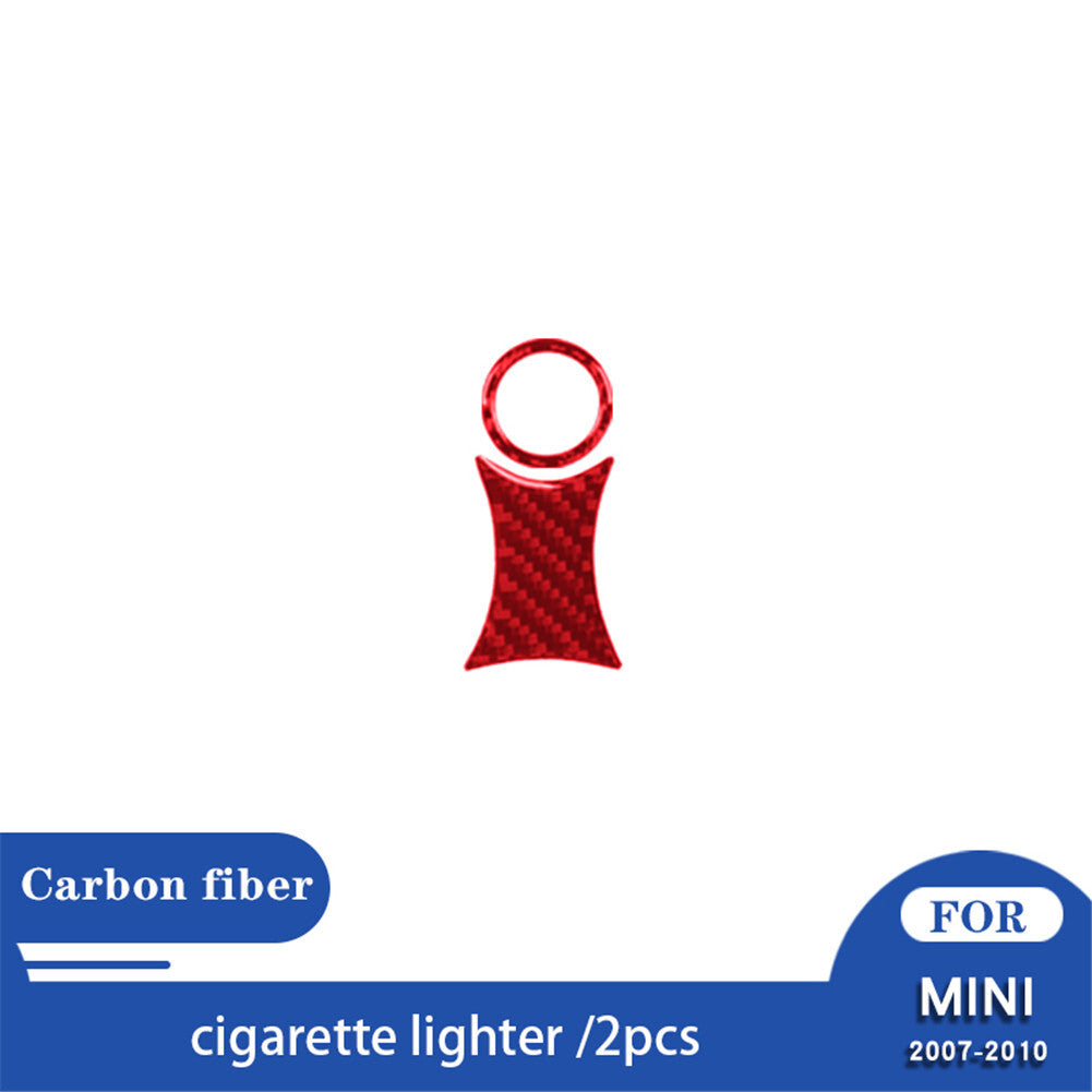 Red Carbon Fiber Cigarette Lighter Trim for BMW for MINI Cooper R56 R57 07-11