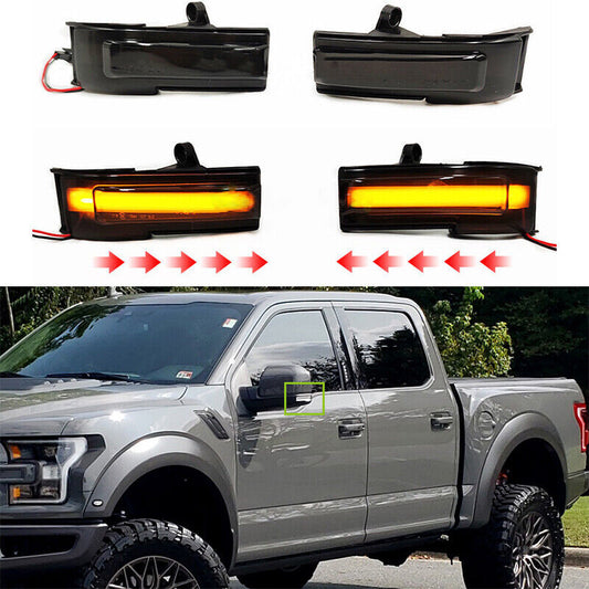 2-pack of LED dynamic side mirror turn signals for Ford F-150 2015-2020