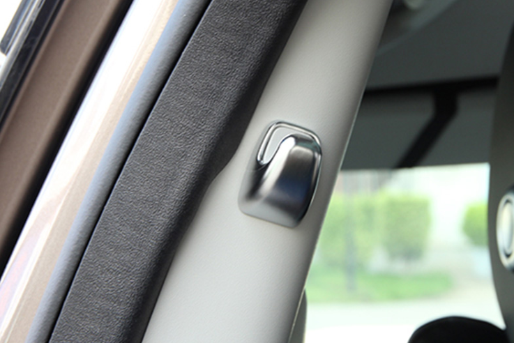 for Range Rover Evoque 2020 Chrome Silver B-pillar Hook Up for Seat Belt Cover Trim