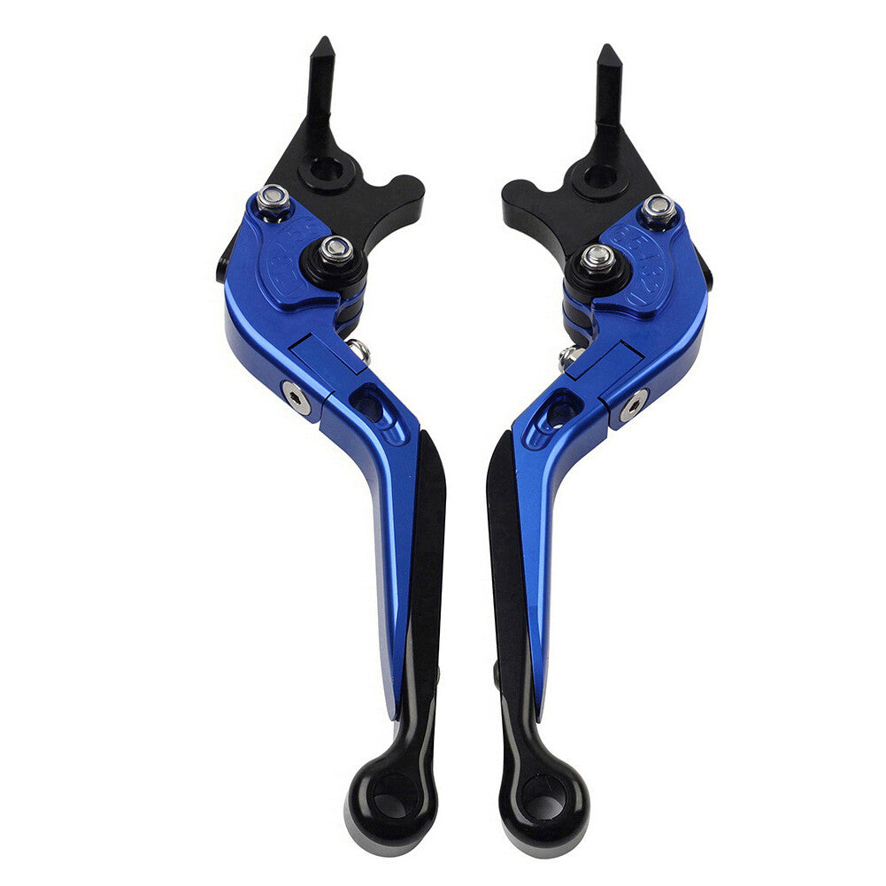 Blue Folding Extendable Brake Clutch Levers for BMW S1000RR 2010-14 S1000R 2014