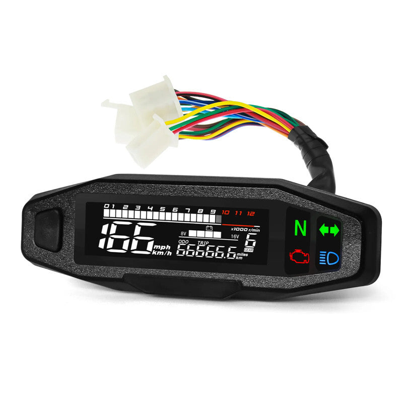 Motorcycle Electric Meter Speedometer Digital Odometer Universal for Mini RPM Gauge