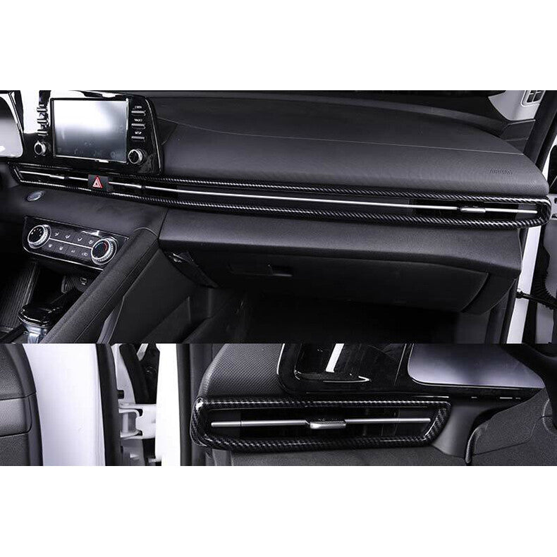 for Hyundai for Elantra 2021-2023 Carbon Center Console Air Outlet Vent Stripe Trim