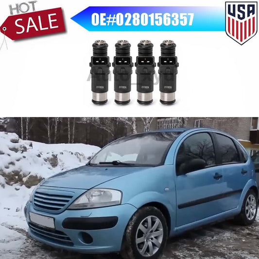 4x 0280156357 Fuel Injector for CITROEN BERLINGO (MF) 1.4 SAXO XSARA C3 I 1.4L