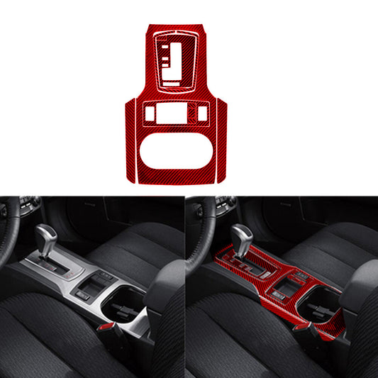 10X Red Carbon Fiber Gear Shift Panel Cover for Subaru Legacy Outback 2010-2014