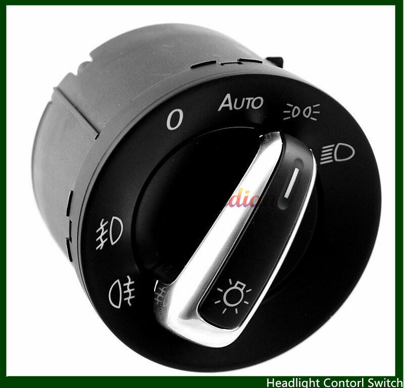 Automatic chrome headlight control switch suitable for Volkswagen for Golf / for Jetta MK5 MK6 Caddy 2004-2011