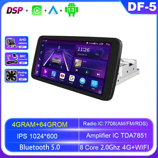 10.33 inch Screen 360 Rotation Universal Car Radio CaPlay Auto Video Player GPS