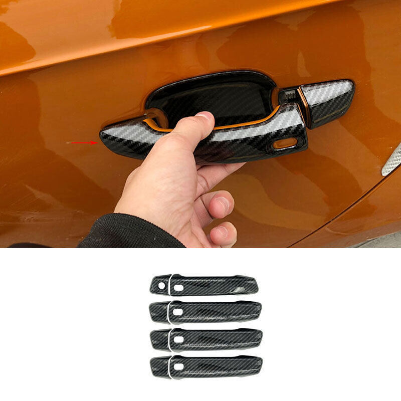 For 2014-20 for Audi A3 S3 ABS Carbon Fiber Exterior Side Door Handle Cover Trim 8P
