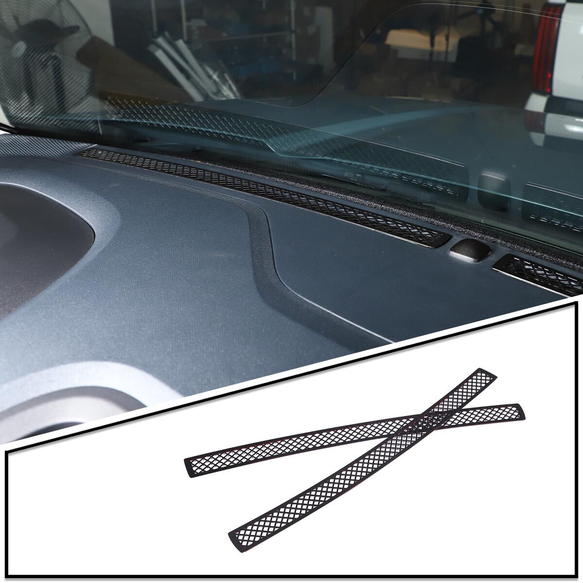 2-Pack Black Dashboard Speaker Mesh Trim Protective Covers for Ford Maverick 2022-23
