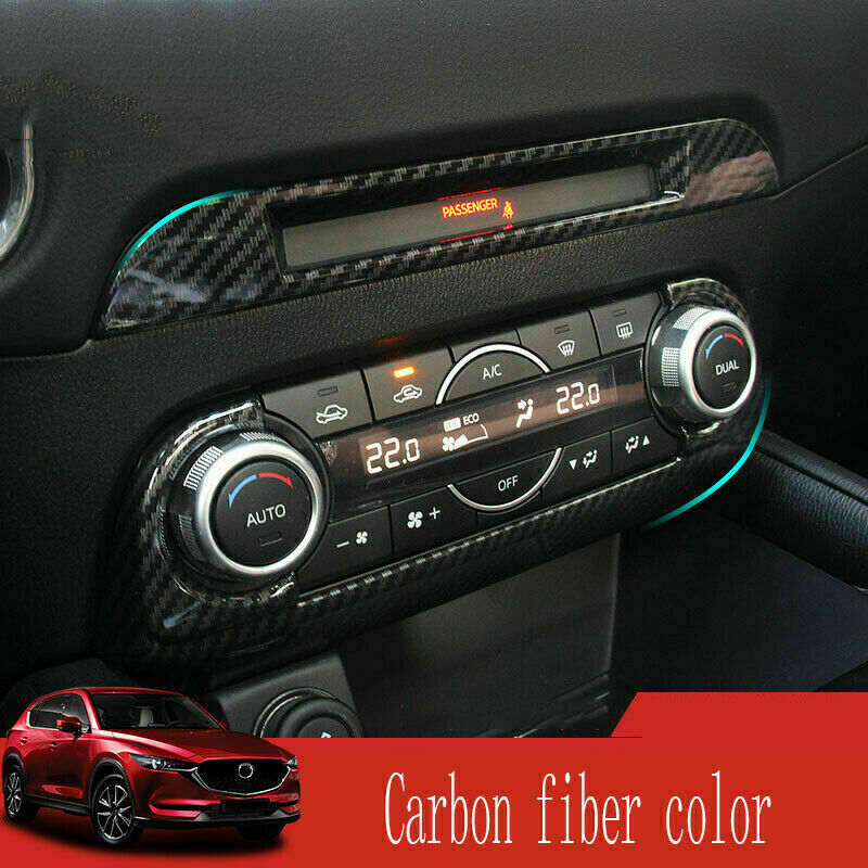 for Mazda CX-5 2017-2021 Carbon Look Air Conditioner Switch On-Off Cover Trim