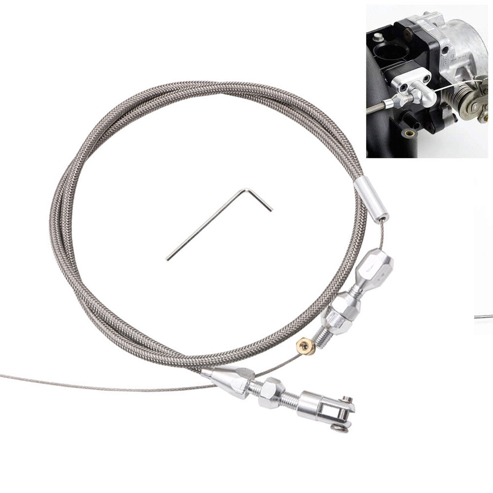 Universal 36 Stainless Steel Throttle Cable for Chevy LS1 4.8L 5.3L 6.0L 5.7L