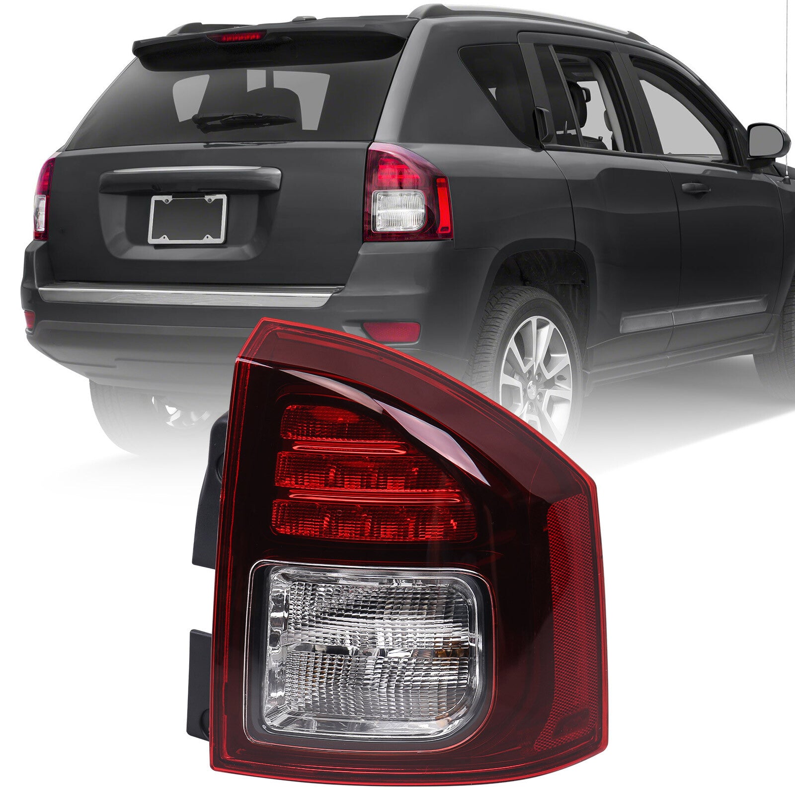 for Jeep Compass 2014 - 2017 Right Passenger LED Rear Light with Bulb