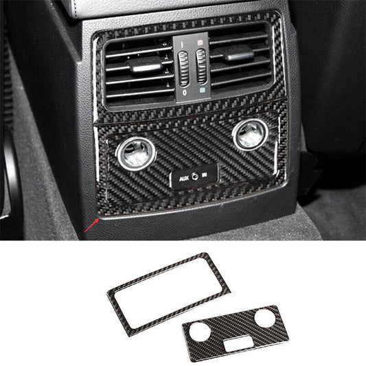 Fit for BMW 5 Series 2004-2010 Real Carbon Fiber Rear Usb Cigarette Lighter Trim