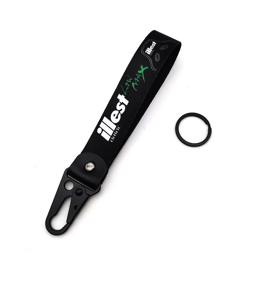 Car keychain/key ring with lanyard, car accessories, worst black, suitable for Mitsubishi .