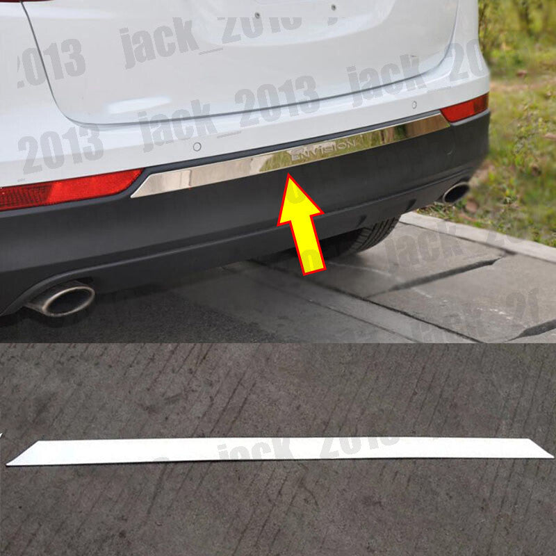 for Buick Envision 2016-2020 Chrome Steel Rear Bumper Strip Protector Cover Trim