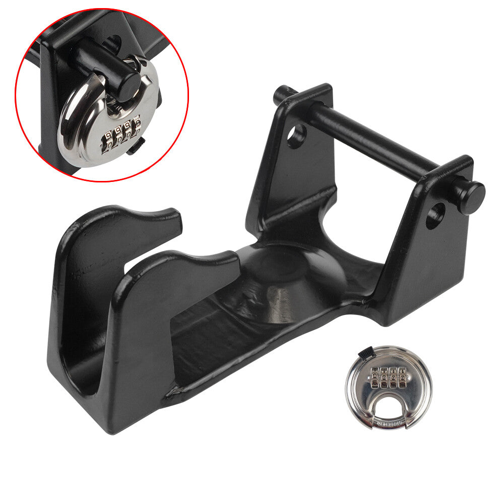 Black Gooseneck Hitch Lock Heavy Trailer Coupler TL-50 Combination Lock for RVs