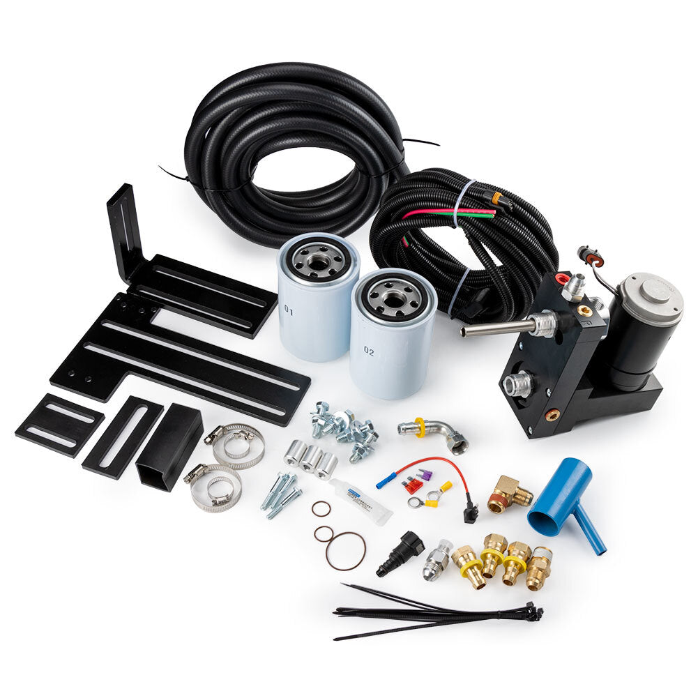The 165GPH fuel booster pump system is suitable for Dodge for Ram Diesel vehicles manufactured in May 1998 - 2004, 2001, and 2002.