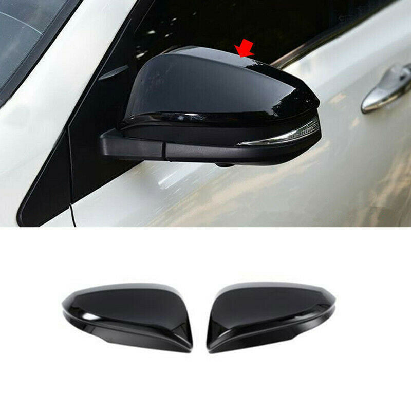 Bright Black New Side Door Rearview Mirror Cover trim for Toyota Venza 2021-2023