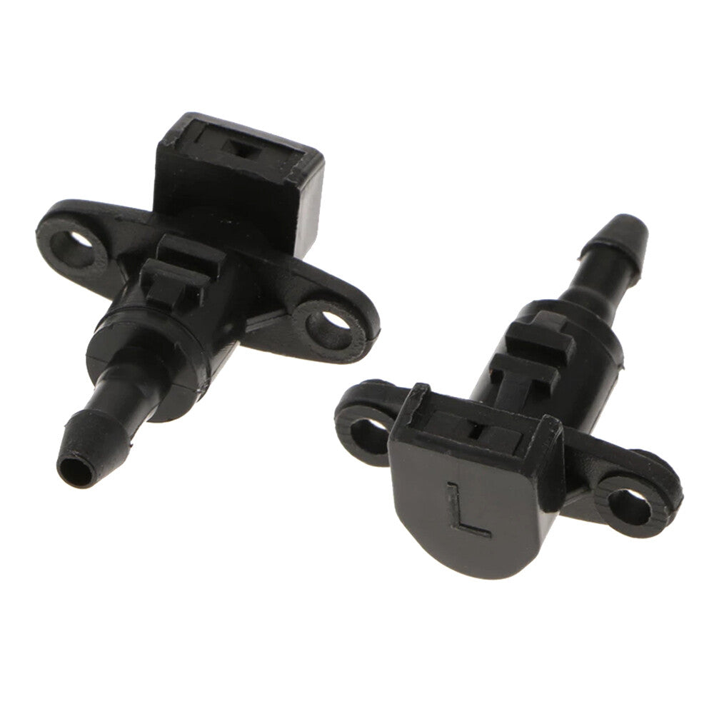 2 Front Washer Spray Nozzles for 11-14 for Hyundai for Elantra Avante Left Right Black