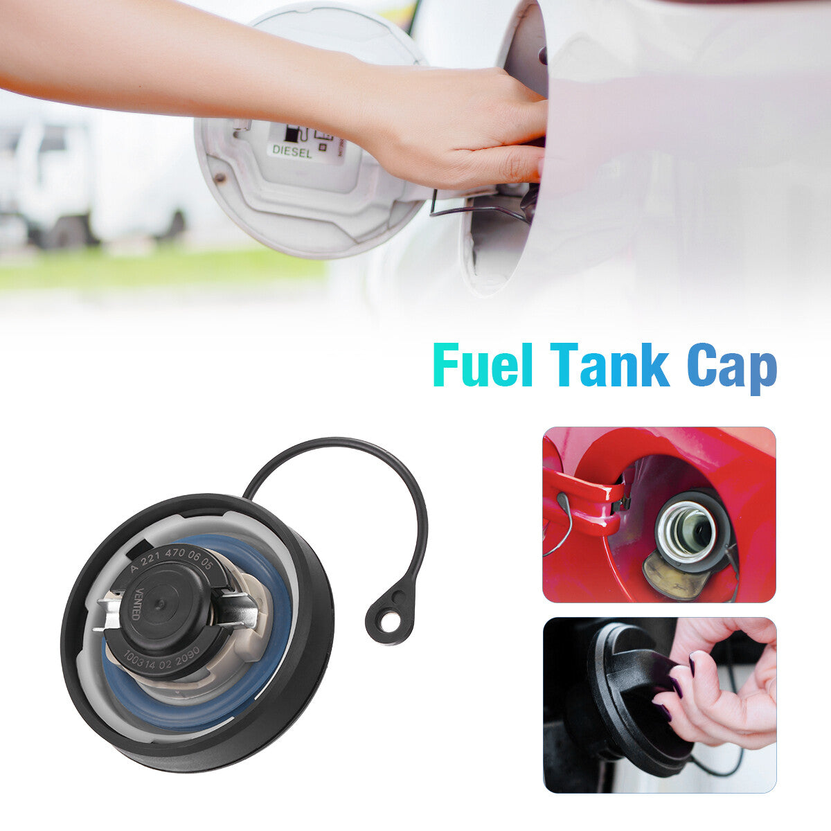 Fuel Tank Gas Filler Cap for Mercedes-Benz C CL CLS E G GLK SLK 2214700605 NEW