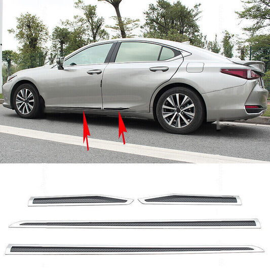 for Lexus ES350/300h/250 19-23 CarbonChrome Side Door Body Guard Cover Trim 4x
