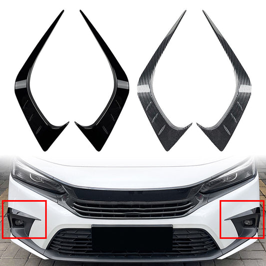 Front Bumper Fog Light Splitter Lip Spoiler Guard Cover Trim Fit for Honda for Civic