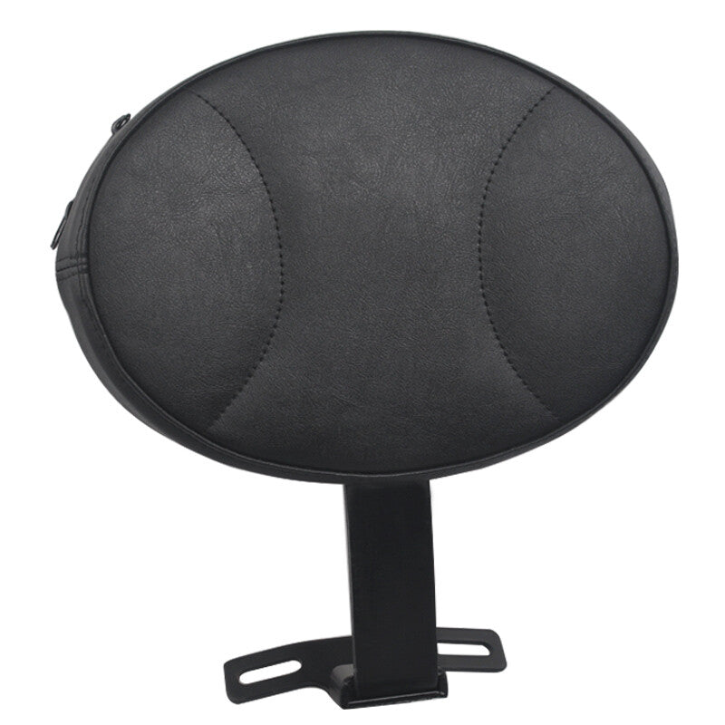 Black Adjustable Driver Backrest Pad for Harley Fatboy / Heritage Softail 09-17