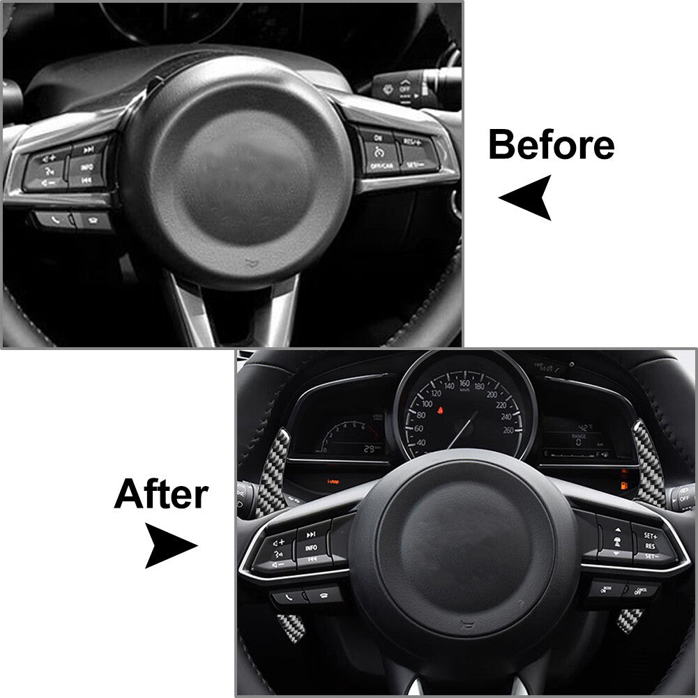Black Steering Wheel Shift Paddle for Mazda 3 6 Atenza Axela CX-3 CX-4 CX-5 MX-5