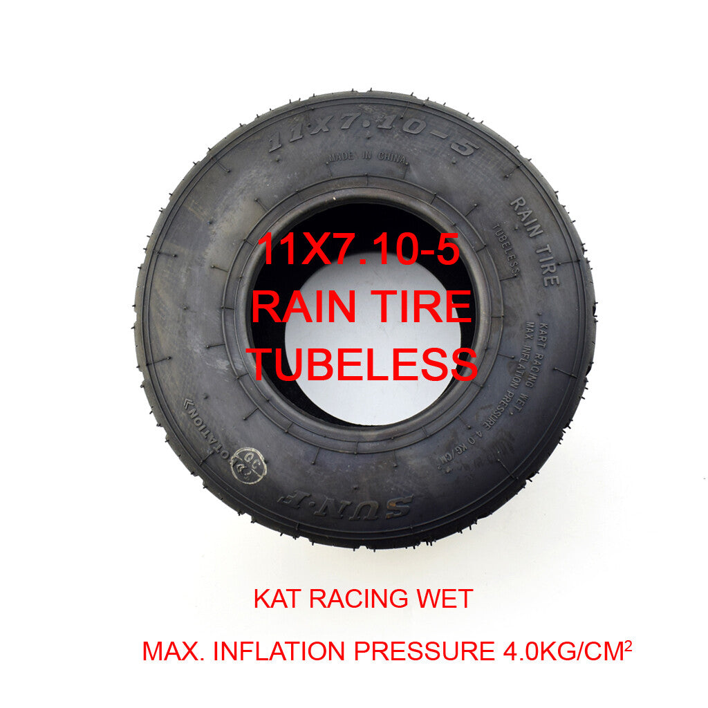 11x7.10-5 5 Rear Wheel Rain Tire Tubeless Go Kart Buggy DIY ATV Quad Pit Bike