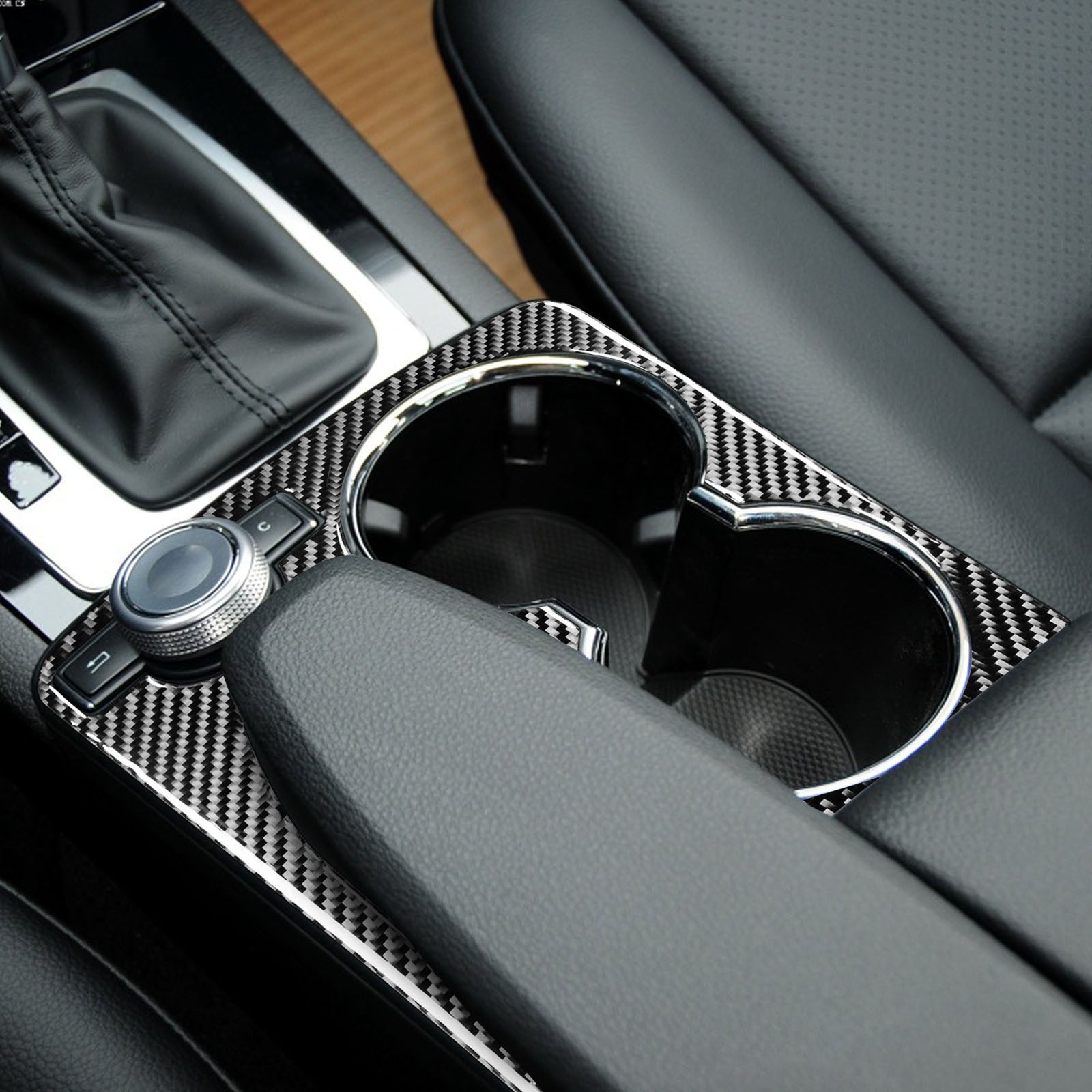 Soft Carbon Fiber Water Cup Holder Trim for Mercedes-Benz C Class W204 2007-2013