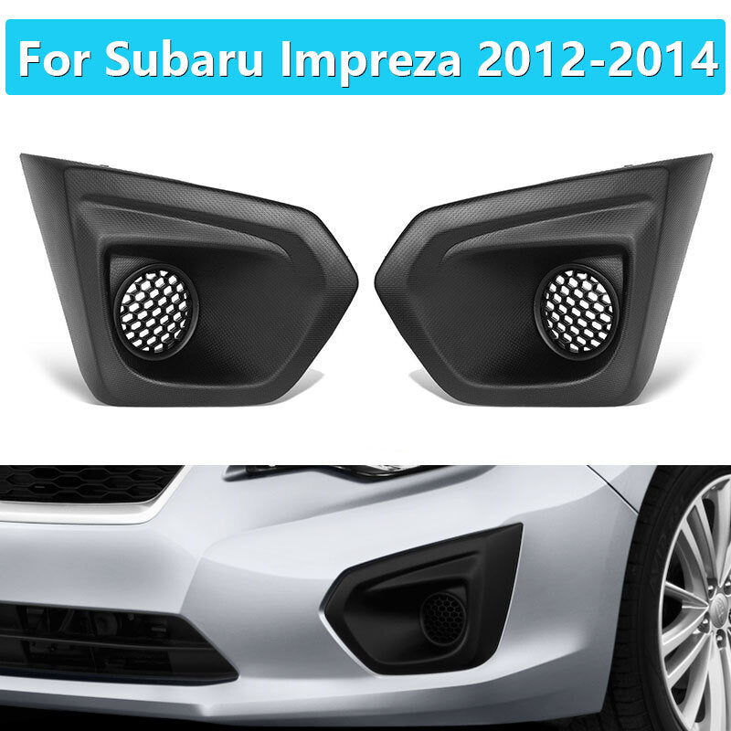 2x Front Bumper Fog Lamp Frame Cover Trimming For 2012-14 for Subaru Impreza Bezel