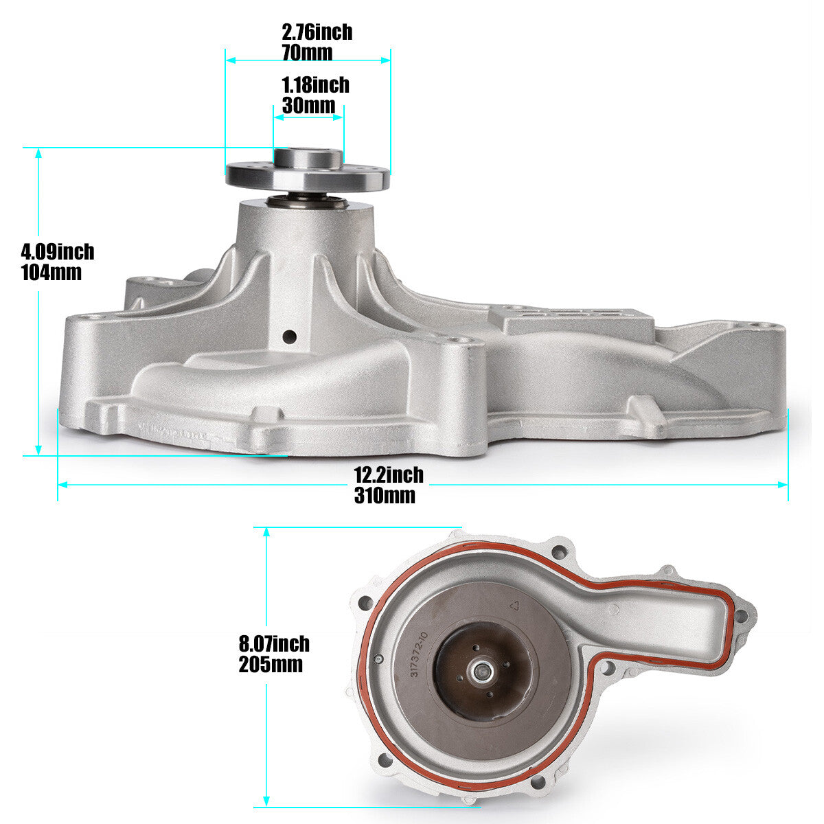 Water pumps 85124623 and 85109694 are suitable for Volvo VAH VHD VNL VNM D11 D13 D16 for Mack MP7 MP8.