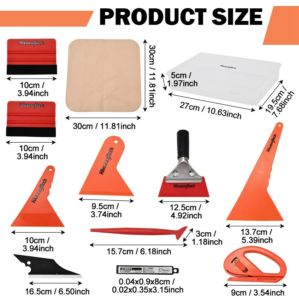 18pcs Car Window Film Tint Tool Kit Vinyl Wrap Tool Kit Squeegee Tool Kit