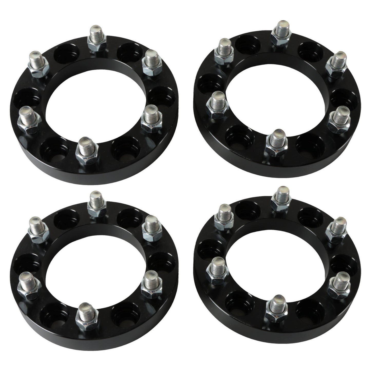 4pc 1 Inch 6 Lug for Chevy GM Wheel Spacers Adapters | 6x5.5 - 6x5.5 14x1.5