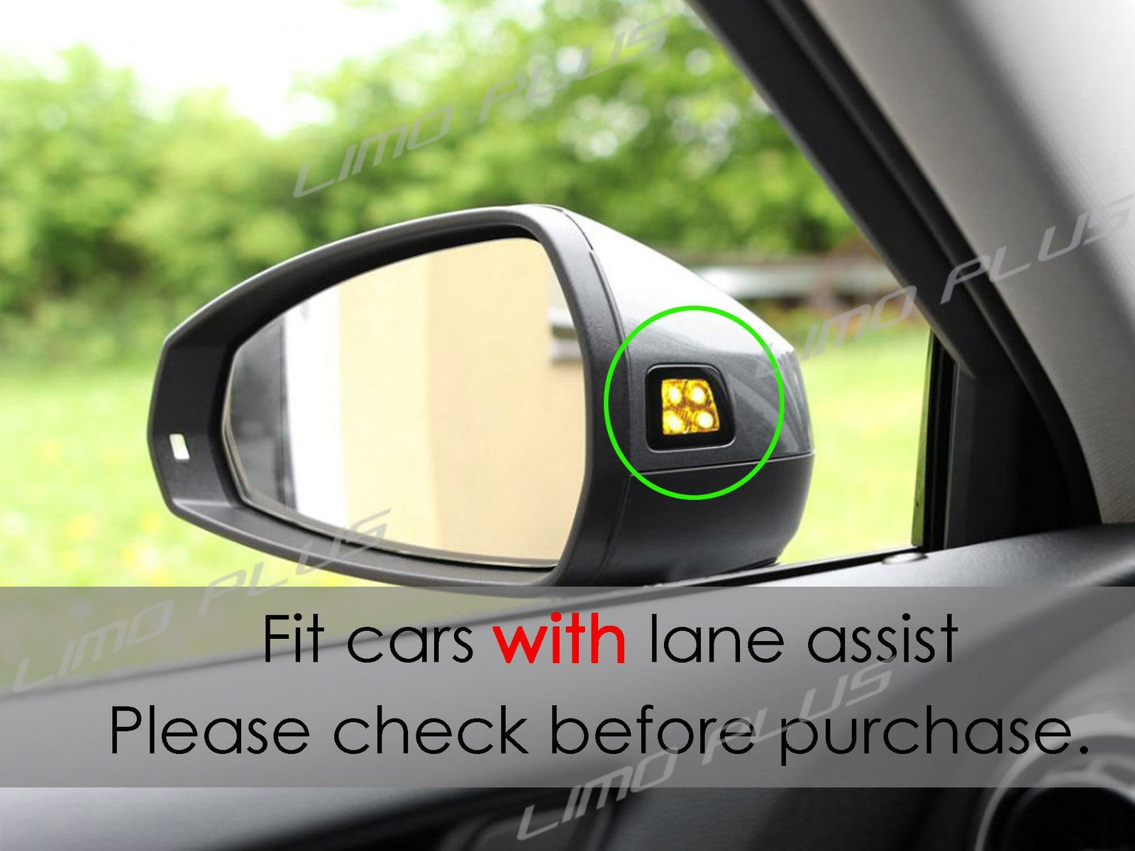 With Lane Assist Carbon Fiber Look Side Mirror Cover Caps for Audi A3 8V S3 RS3