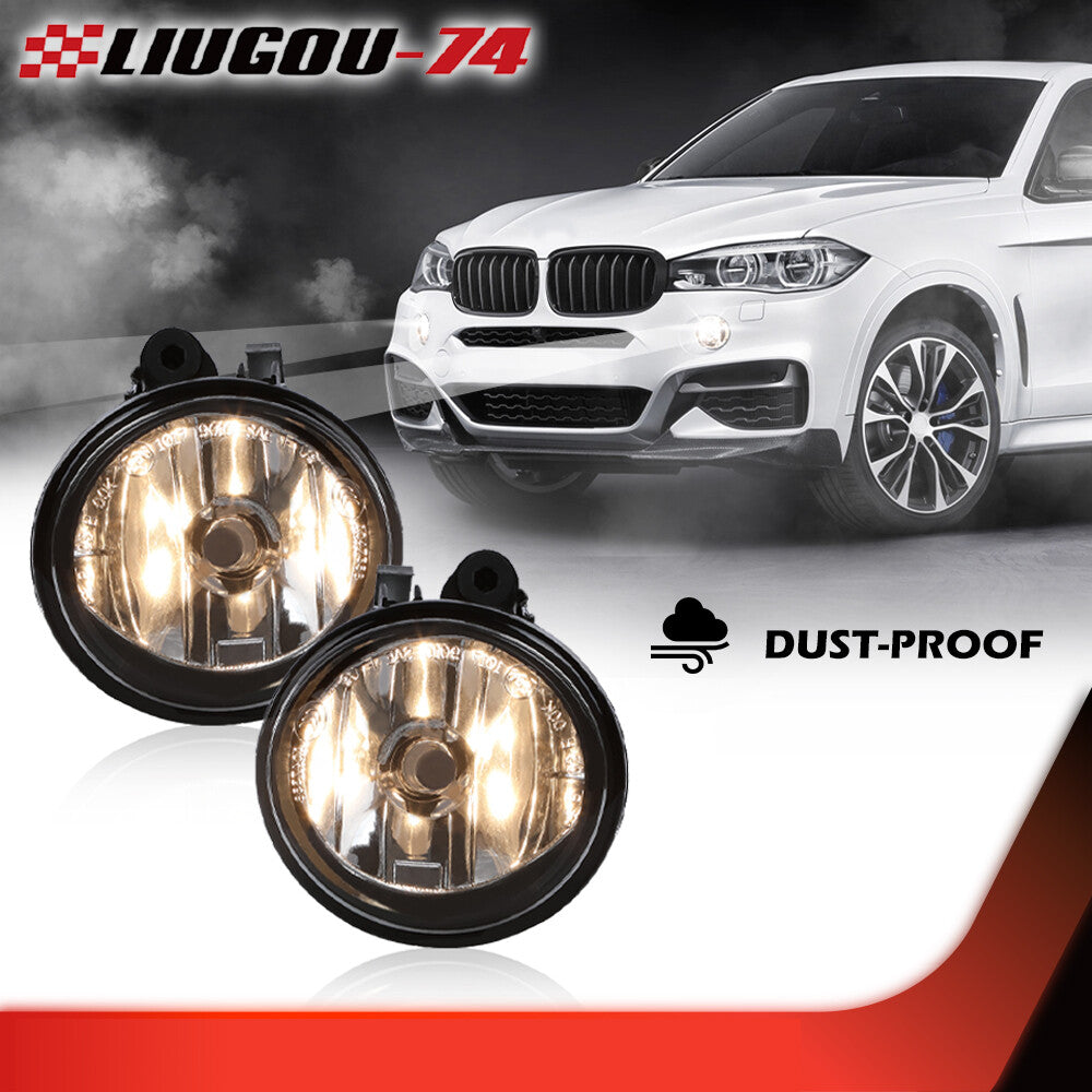 One pair of front bumper fog lights with bulbs suitable for BMW X6 E71 E72 LCI 2013-2015