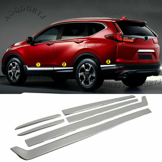 for Honda CR-V CRV 2017-2022 Chrome Side Door Body Molding Strips Trim Stainless