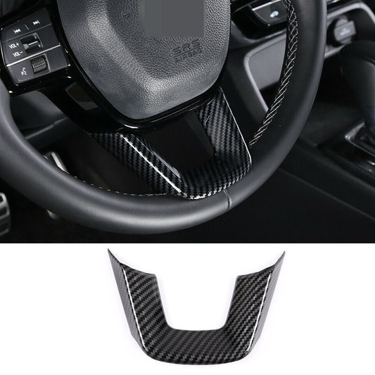 Carbon Fiber ABS Steering Wheel U-Shaped Panel Trim for Honda for Civic 11th 2022-23