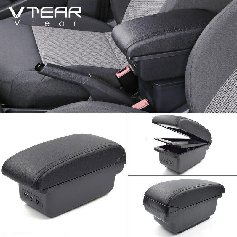 for Kia Rio GT 2017-2021 Vtear armrest box Central storage box decoration 3 USB