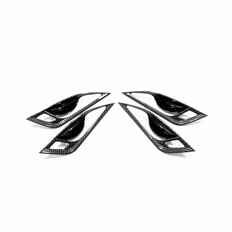 Inner Door Handle Frame Trim 4P ABS Carbon Fiber Fit for Cadillac CT5 2020-2024