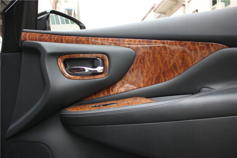 Inner Door Panel Cover Trim 6PCS Fit for Nissan Murano 2015-21 Peach Wood Grain