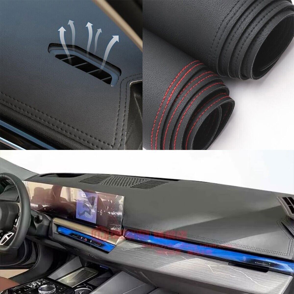 1PCS PU leather Dashboard Dash Mat Non-slip DashMat Shade for BMW 5-Series 2024+