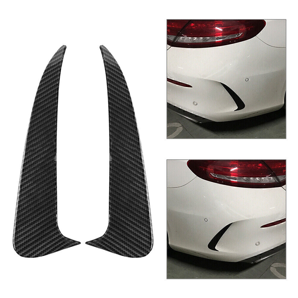 Rear Bumper Splitter Spoiler Canard Air Vent Fit for Benz C Class Coupe C205 2015-24