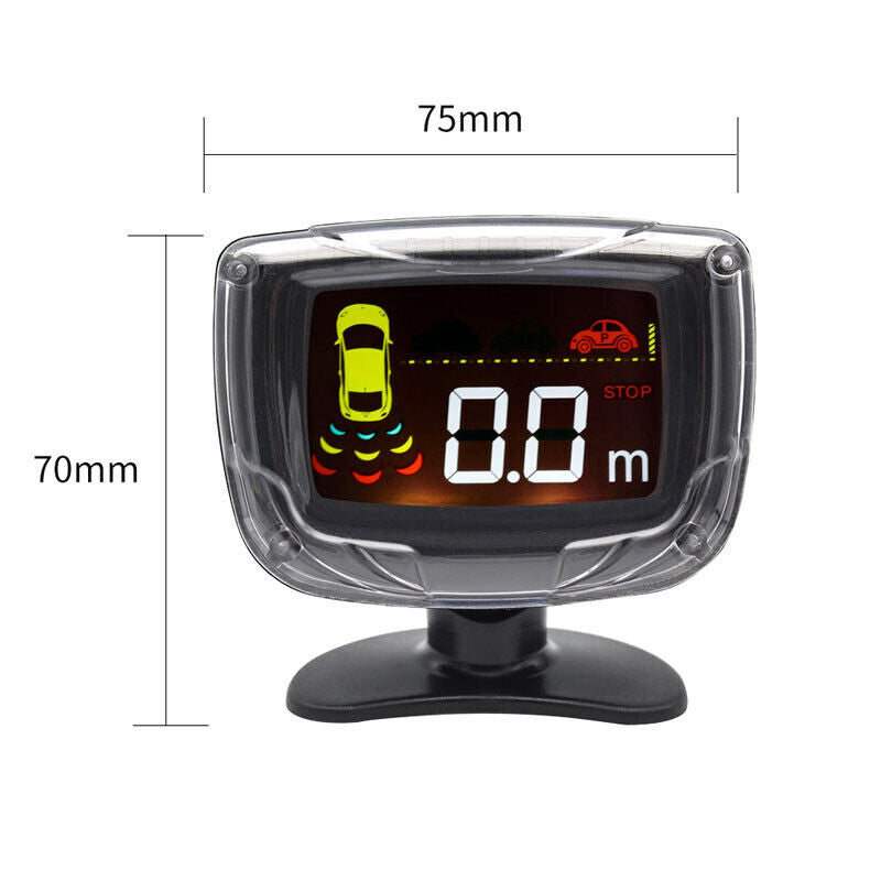 12V 8-probe parking sensor dual-core dual-LCD display car SUV alarm system kit